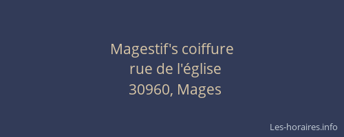 Magestif's coiffure