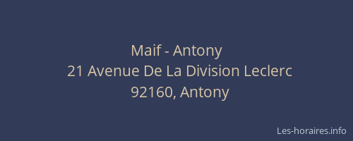 Maif - Antony