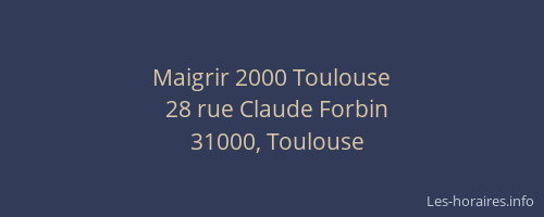 Maigrir 2000 Toulouse
