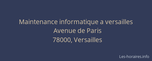 Maintenance informatique a versailles