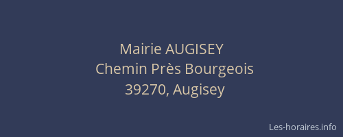 Mairie AUGISEY