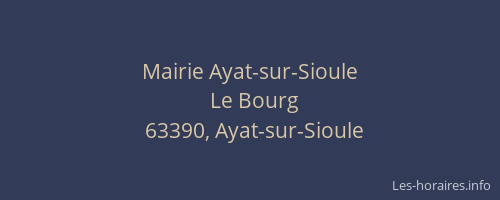 Mairie Ayat-sur-Sioule