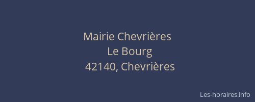 Mairie Chevrières