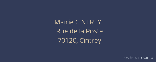 Mairie CINTREY