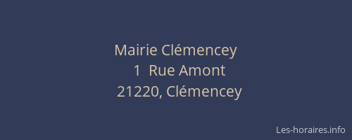 Mairie Clémencey