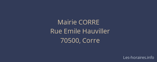 Mairie CORRE