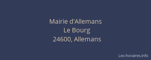 Mairie d'Allemans