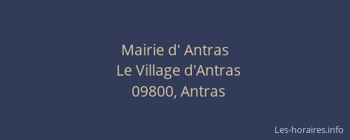 Mairie d' Antras