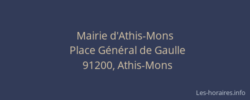 Mairie d'Athis-Mons