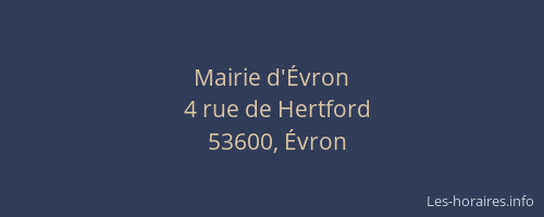 Mairie d'Évron