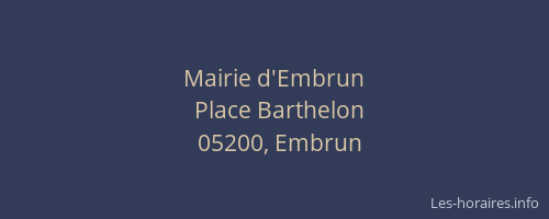 Mairie d'Embrun