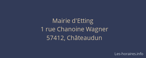 Mairie d'Etting