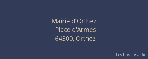 Mairie d'Orthez