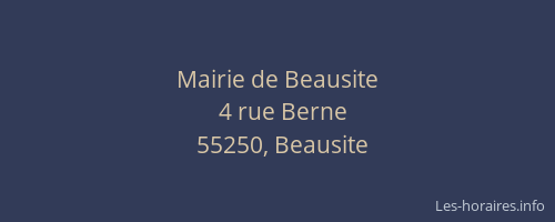 Mairie de Beausite