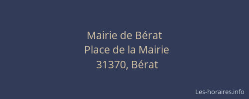 Mairie de Bérat