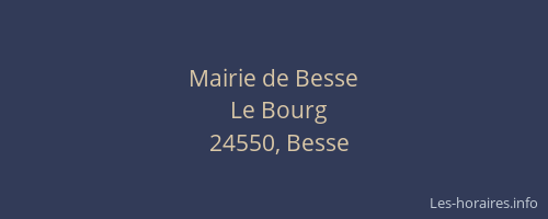 Mairie de Besse