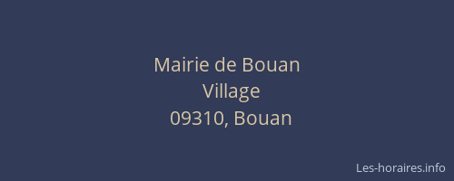 Mairie de Bouan