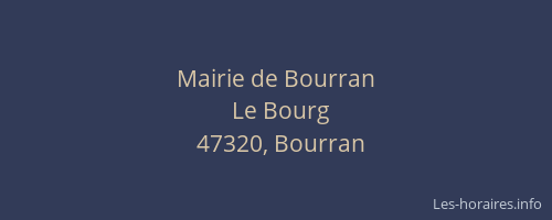 Mairie de Bourran