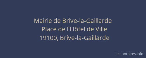 Mairie de Brive-la-Gaillarde