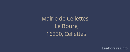 Mairie de Cellettes