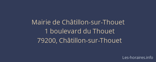 Mairie de Châtillon-sur-Thouet