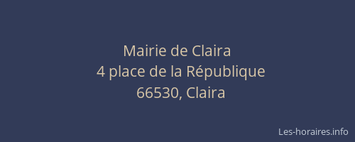 Mairie de Claira
