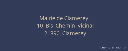 Mairie de Clamerey