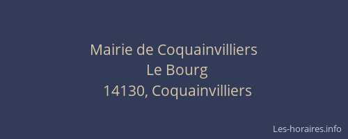 Mairie de Coquainvilliers