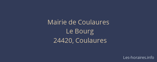 Mairie de Coulaures