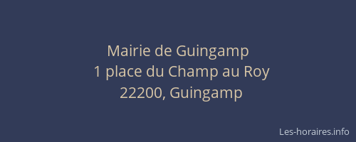 Mairie de Guingamp