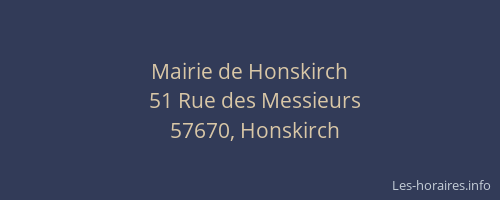 Mairie de Honskirch