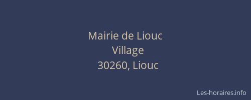 Mairie de Liouc