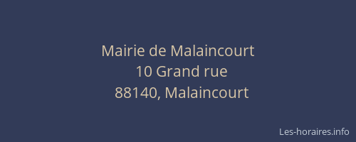 Mairie de Malaincourt