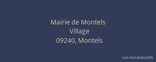 Mairie de Montels