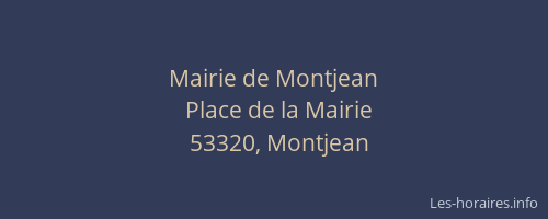 Mairie de Montjean