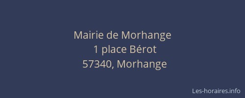 Mairie de Morhange
