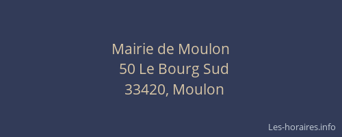 Mairie de Moulon