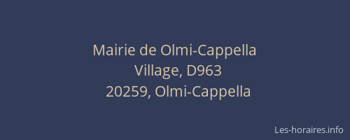 Mairie de Olmi-Cappella