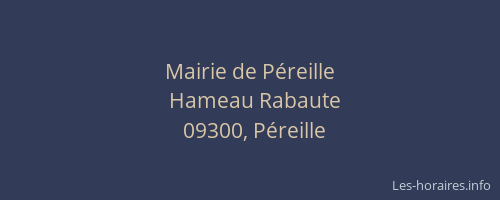 Mairie de Péreille