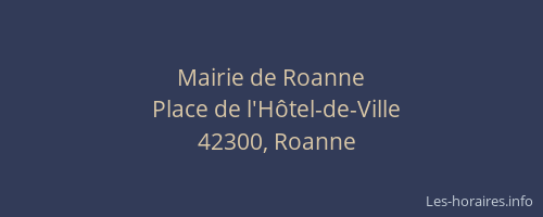 Mairie de Roanne