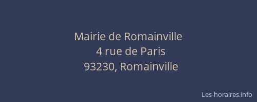 Mairie de Romainville