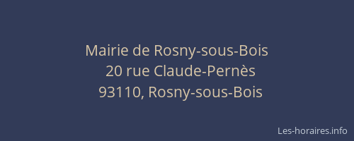 Mairie de Rosny-sous-Bois