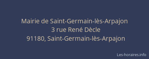 Mairie de Saint-Germain-lès-Arpajon