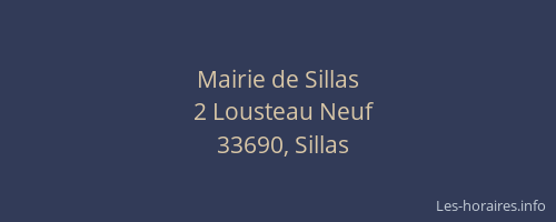 Mairie de Sillas