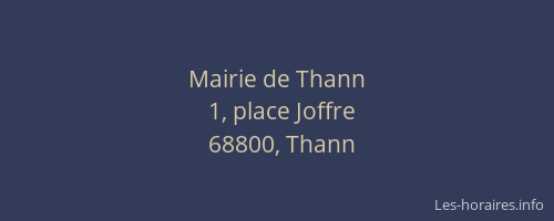 Mairie de Thann