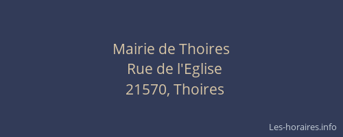 Mairie de Thoires