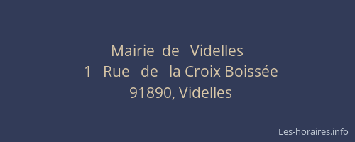 Mairie  de   Videlles