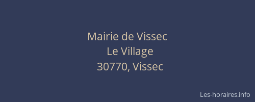 Mairie de Vissec