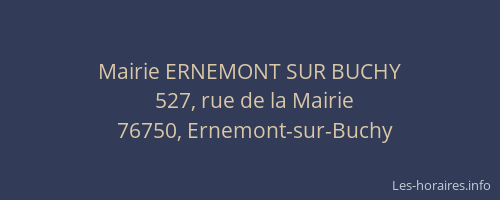 Mairie ERNEMONT SUR BUCHY