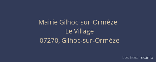 Mairie Gilhoc-sur-Ormèze